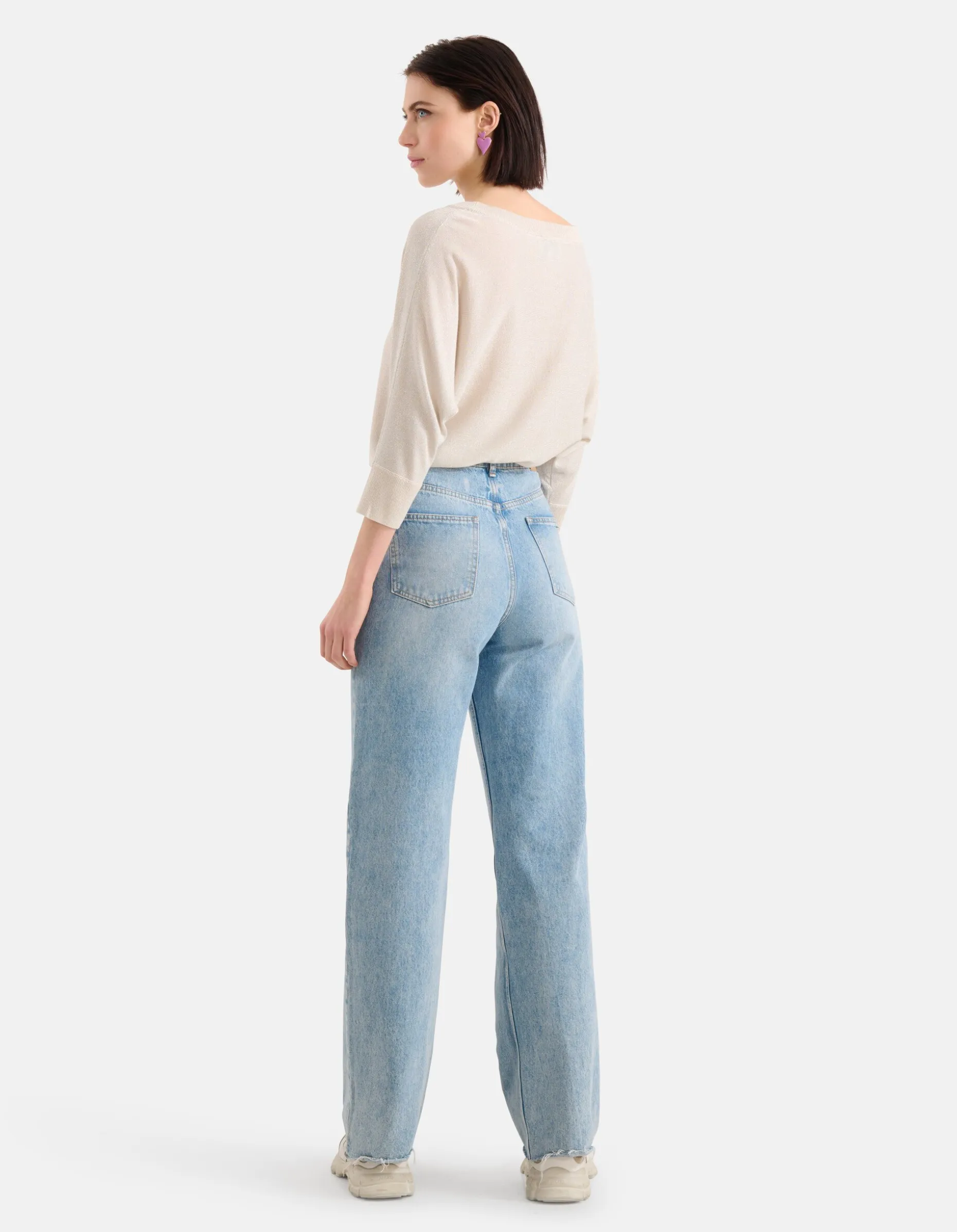 Wide Leg Jeans Bleached