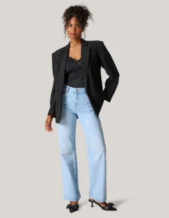 Wide Leg Jeans Bleached