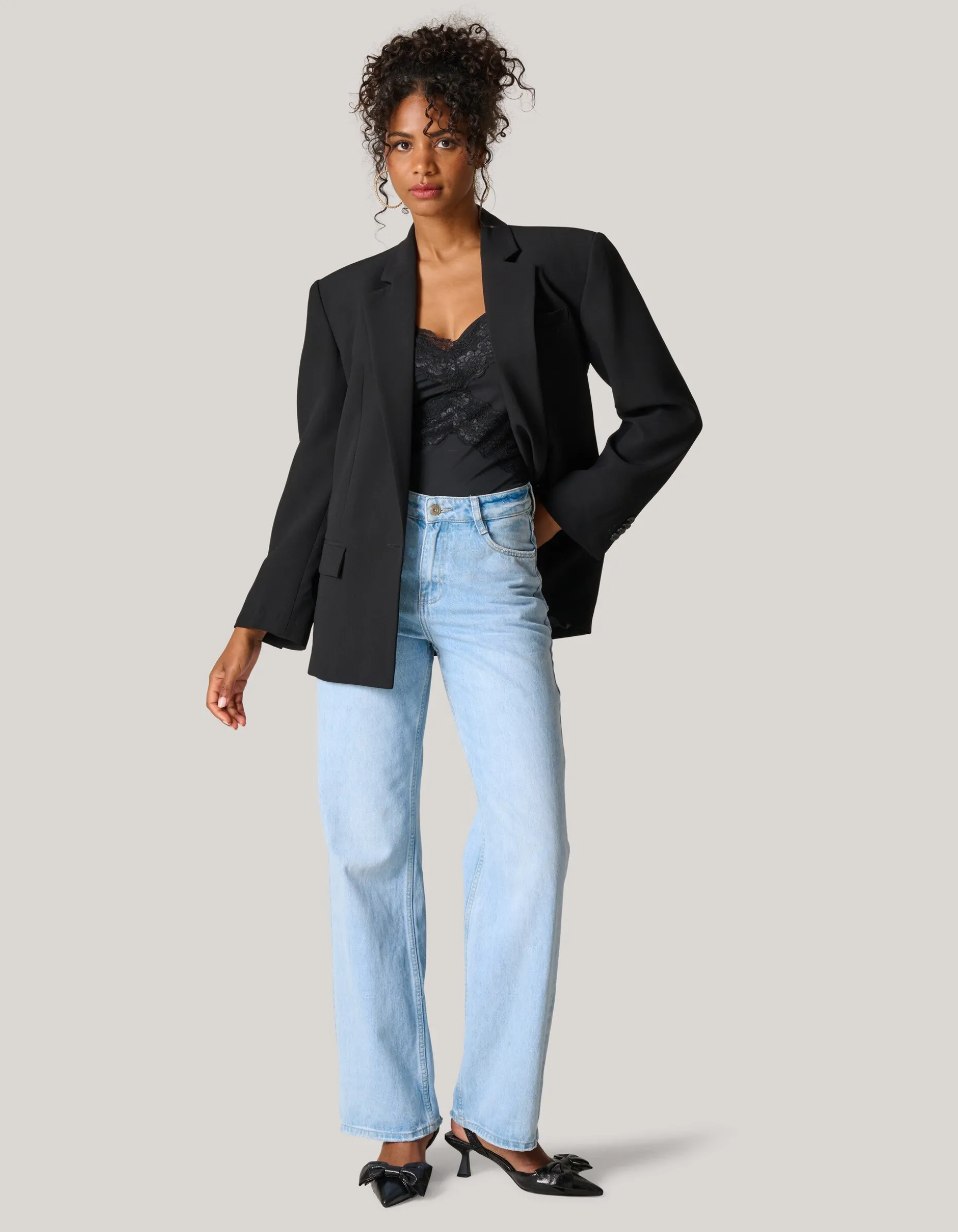 Wide Leg Jeans Bleached