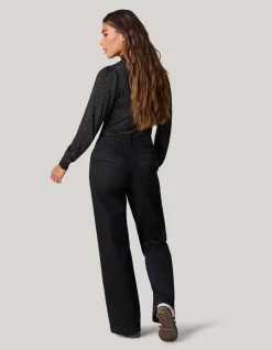 Wide Leg Jeans Zwart