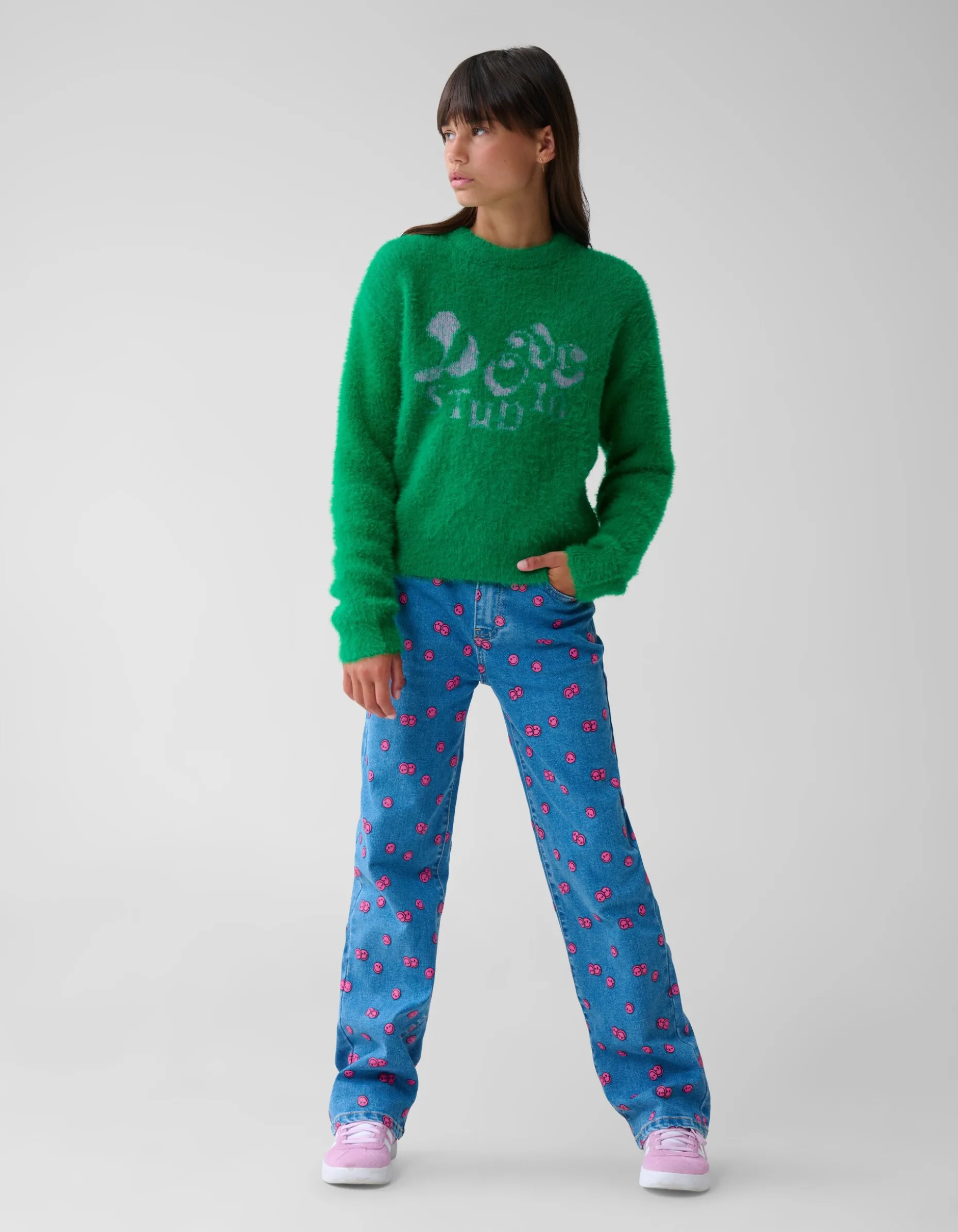 Zachte Gebreide Trui Groen