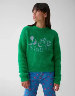 Zachte Gebreide Trui Groen