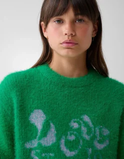 Zachte Gebreide Trui Groen