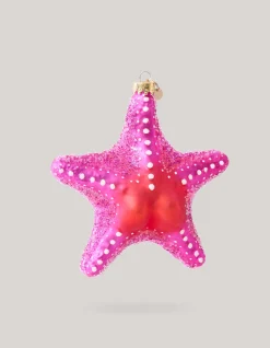 Zeester Kerstbal Roze By Fred