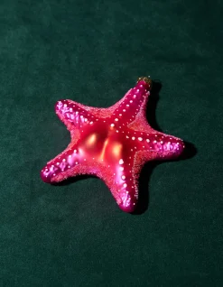 Zeester Kerstbal Roze By Fred