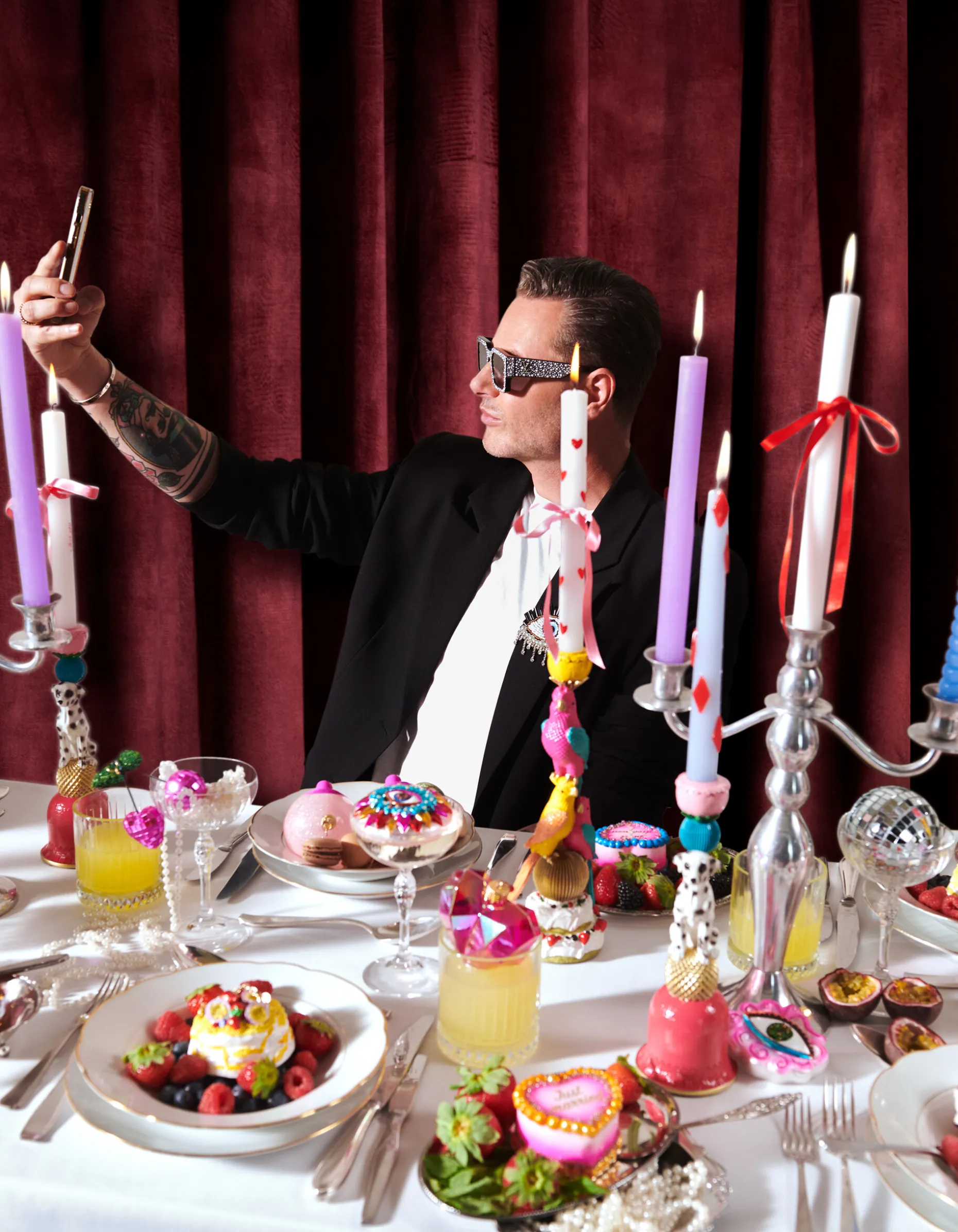 Zeester Kerstbal Roze By Fred