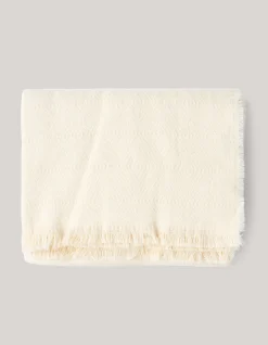 Zigzag Lurex Sjaal Beige