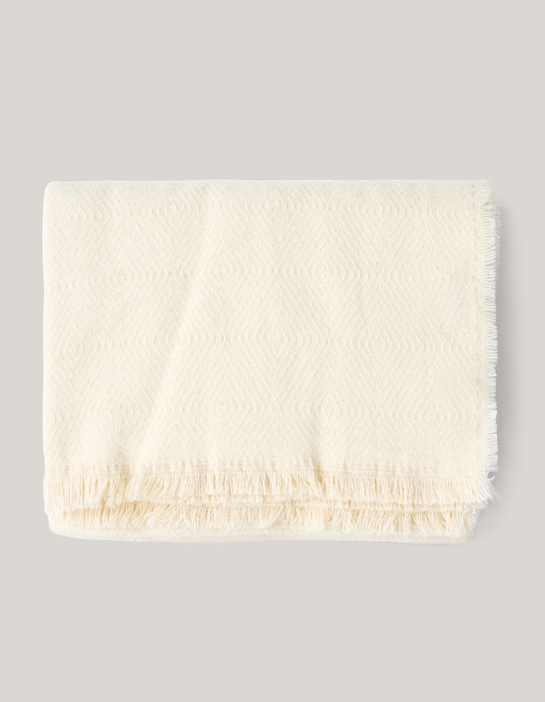 Zigzag Lurex Sjaal Beige