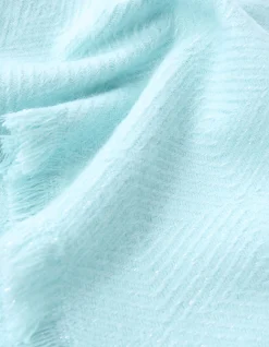 Zigzag Lurex Sjaal Lichtgroen