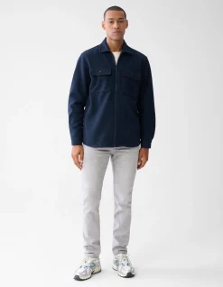 Zip Overshirt Donkerblauw