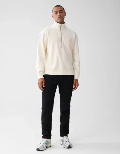 Zip Sweater Gebroken Wit