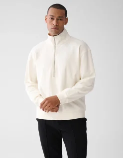 Zip Sweater Gebroken Wit