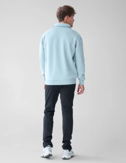 Zipper Badge Sweater Lichtgroen