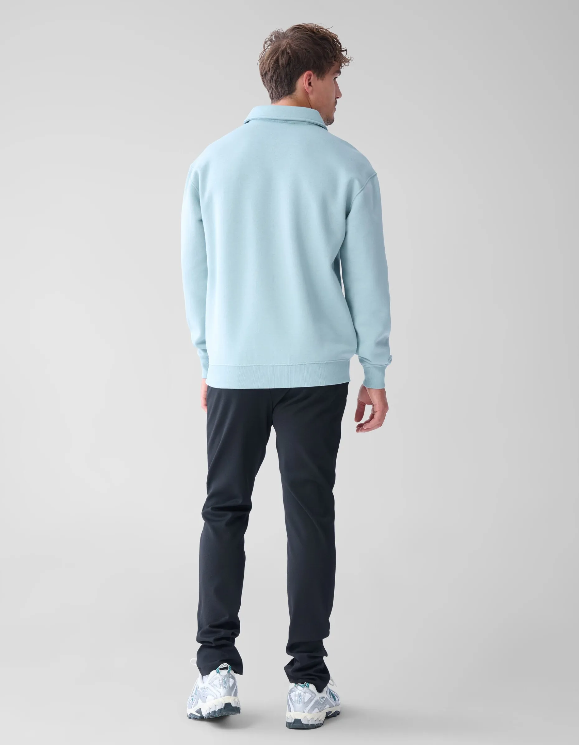 Zipper Badge Sweater Lichtgroen