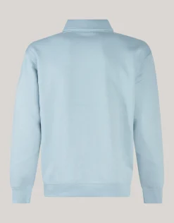 Zipper Badge Sweater Lichtgroen