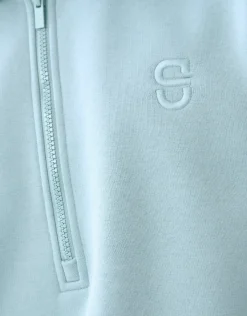 Zipper Badge Sweater Lichtgroen