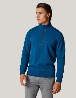 Zipper Sweater Donkerblauw