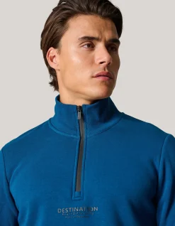 Zipper Sweater Donkerblauw