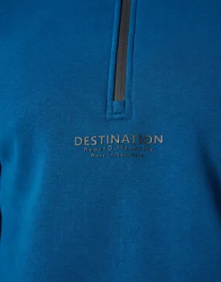 Zipper Sweater Donkerblauw