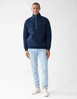 Zipper Sweater Donkerblauw