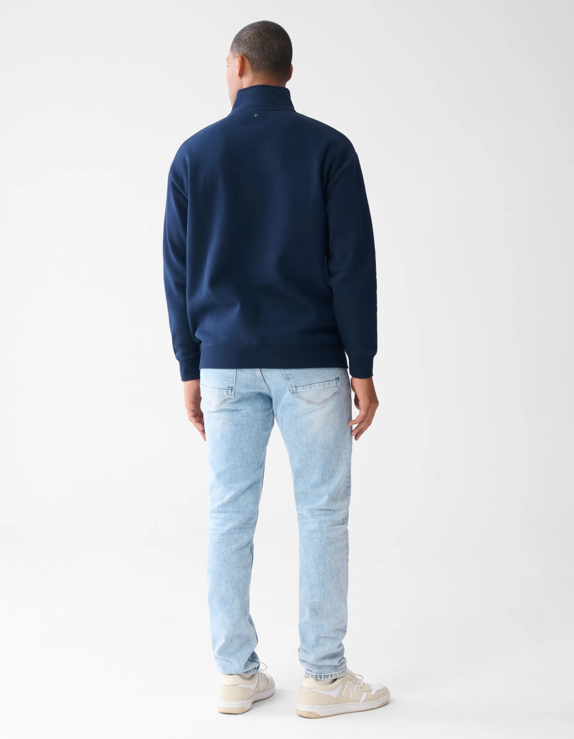 Zipper Sweater Donkerblauw