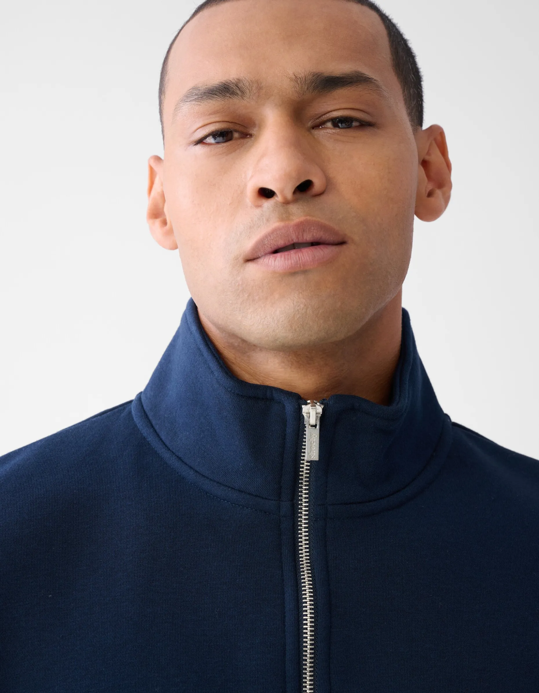 Zipper Sweater Donkerblauw