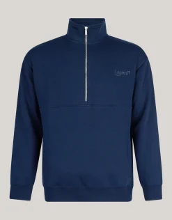 Zipper Sweater Donkerblauw