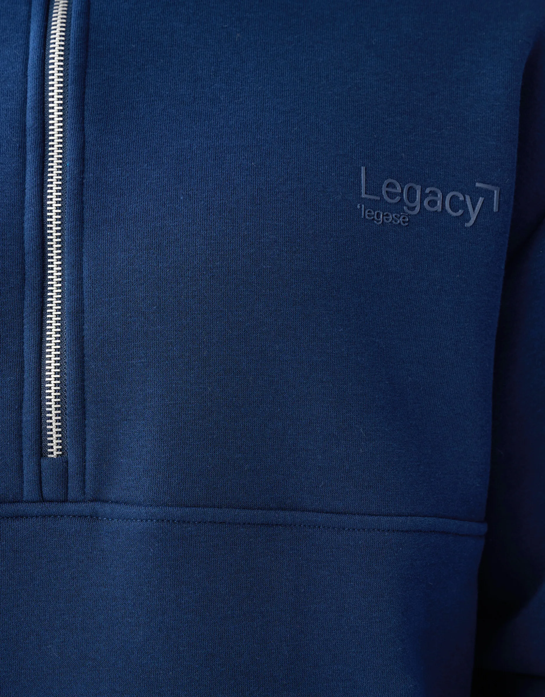 Zipper Sweater Donkerblauw