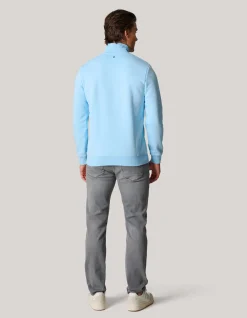 Zipper Sweater Lichtblauw