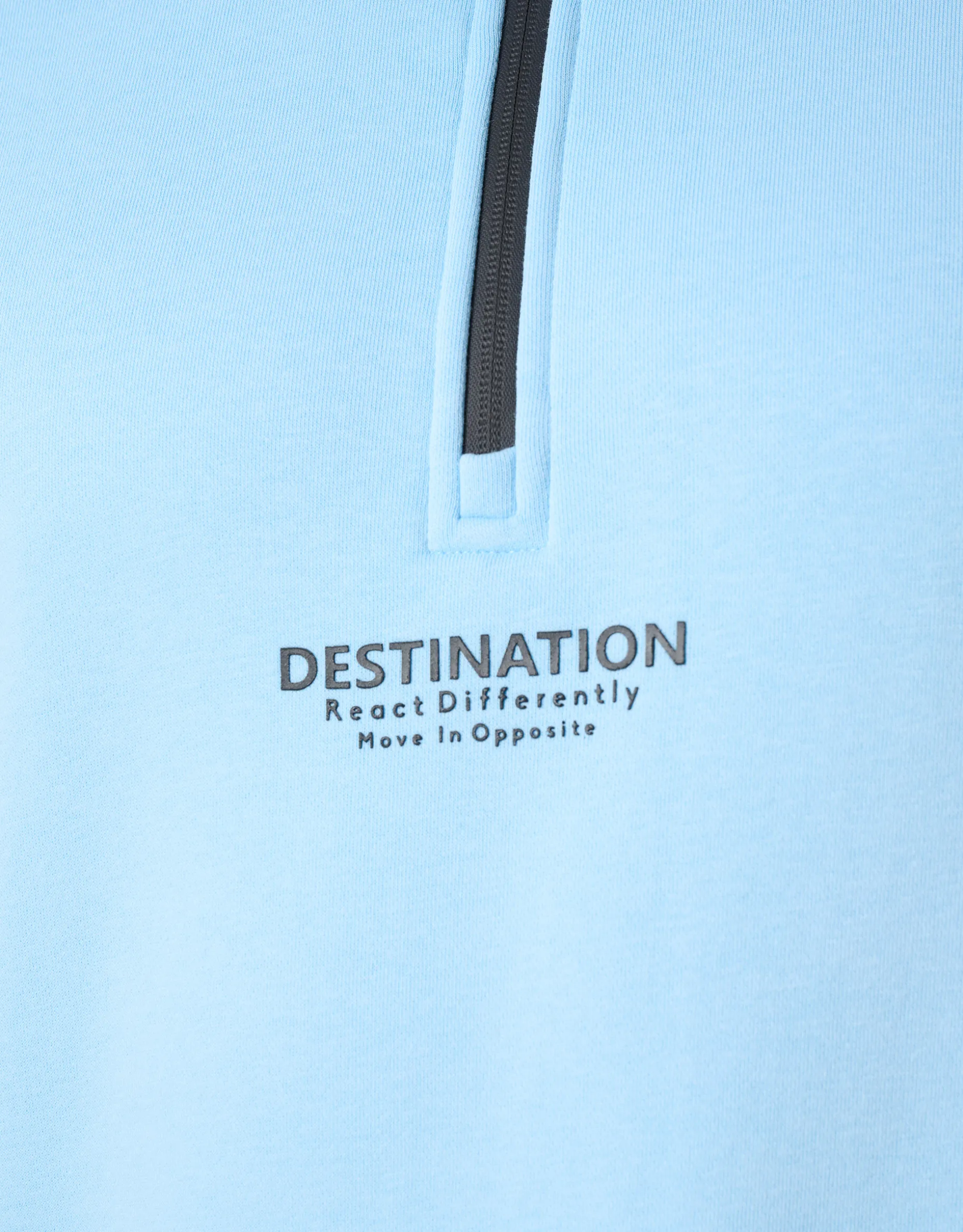 Zipper Sweater Lichtblauw