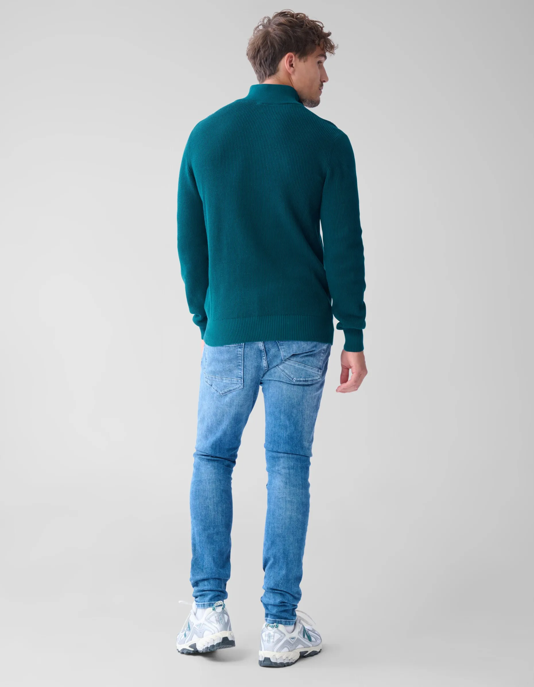 Zipper Trui Donkergroen