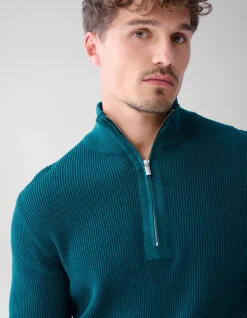 Zipper Trui Donkergroen
