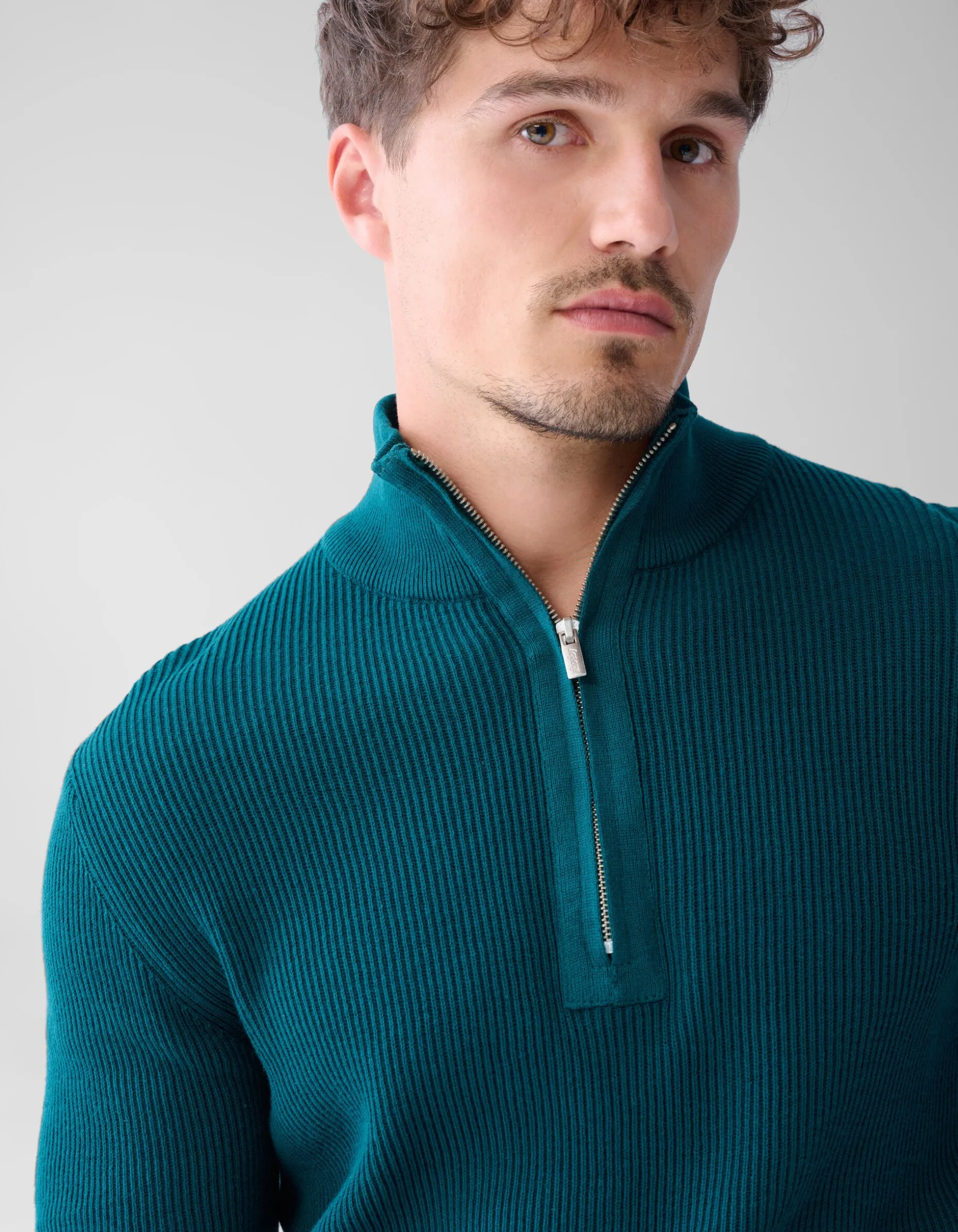 Zipper Trui Donkergroen