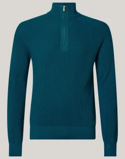 Zipper Trui Donkergroen