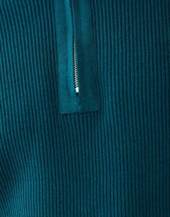 Zipper Trui Donkergroen