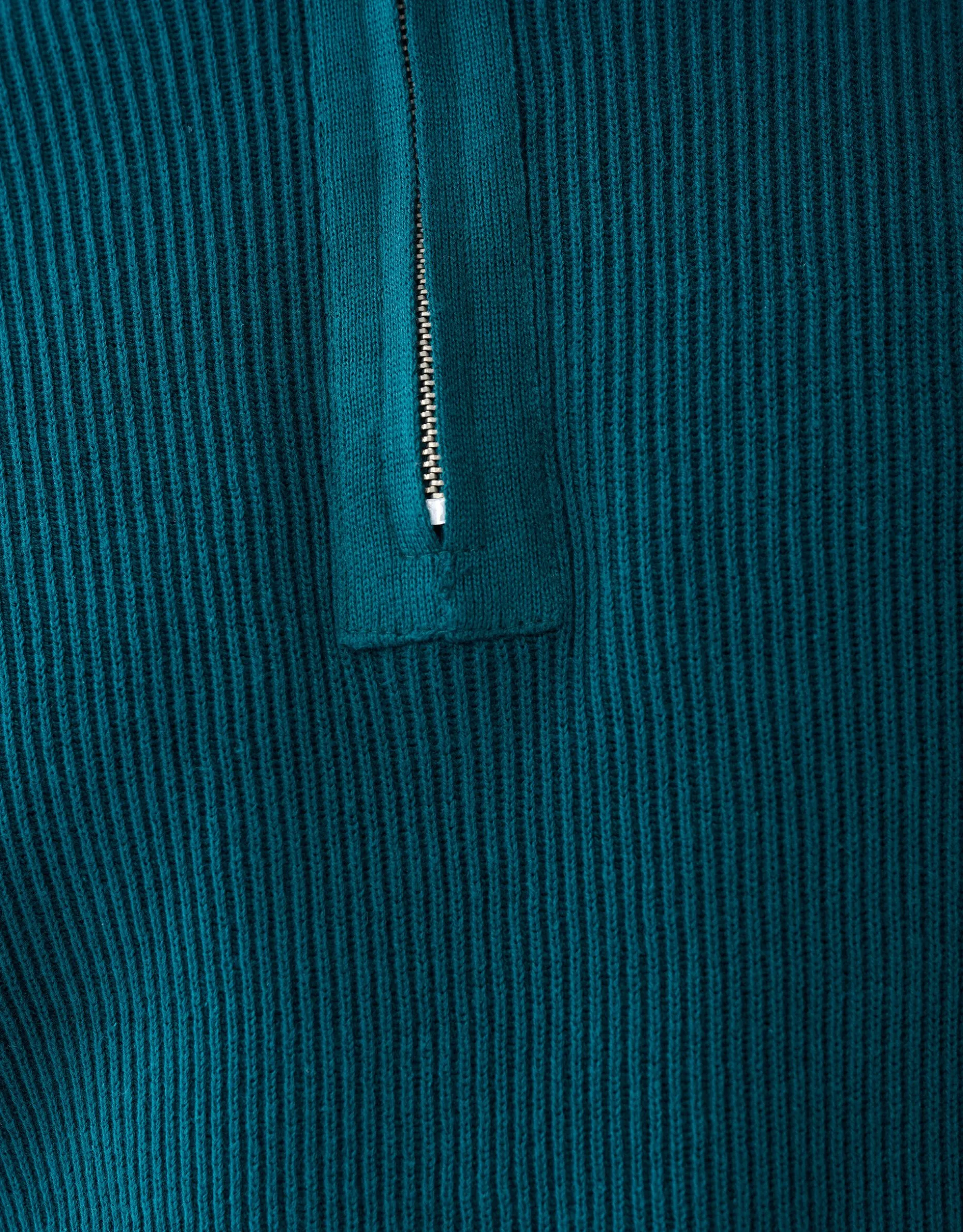 Zipper Trui Donkergroen